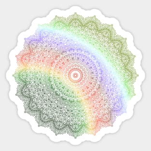 Yogi, prana mandala rainbow Sticker